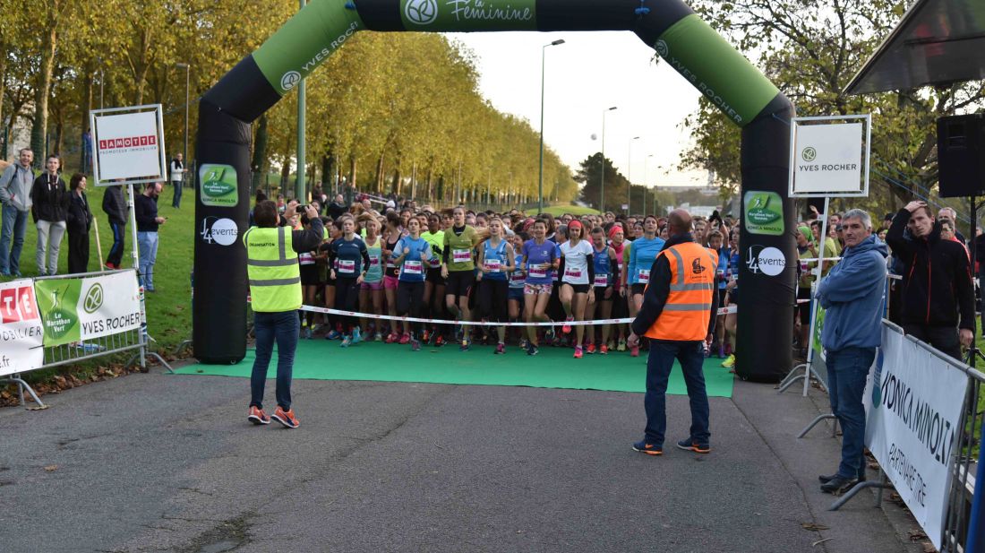 Départ de la Féminine - Course à pied du Marathon Vert à Rennes