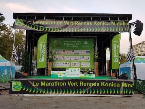 Podium partenaires du Marathon Vert à Rennes