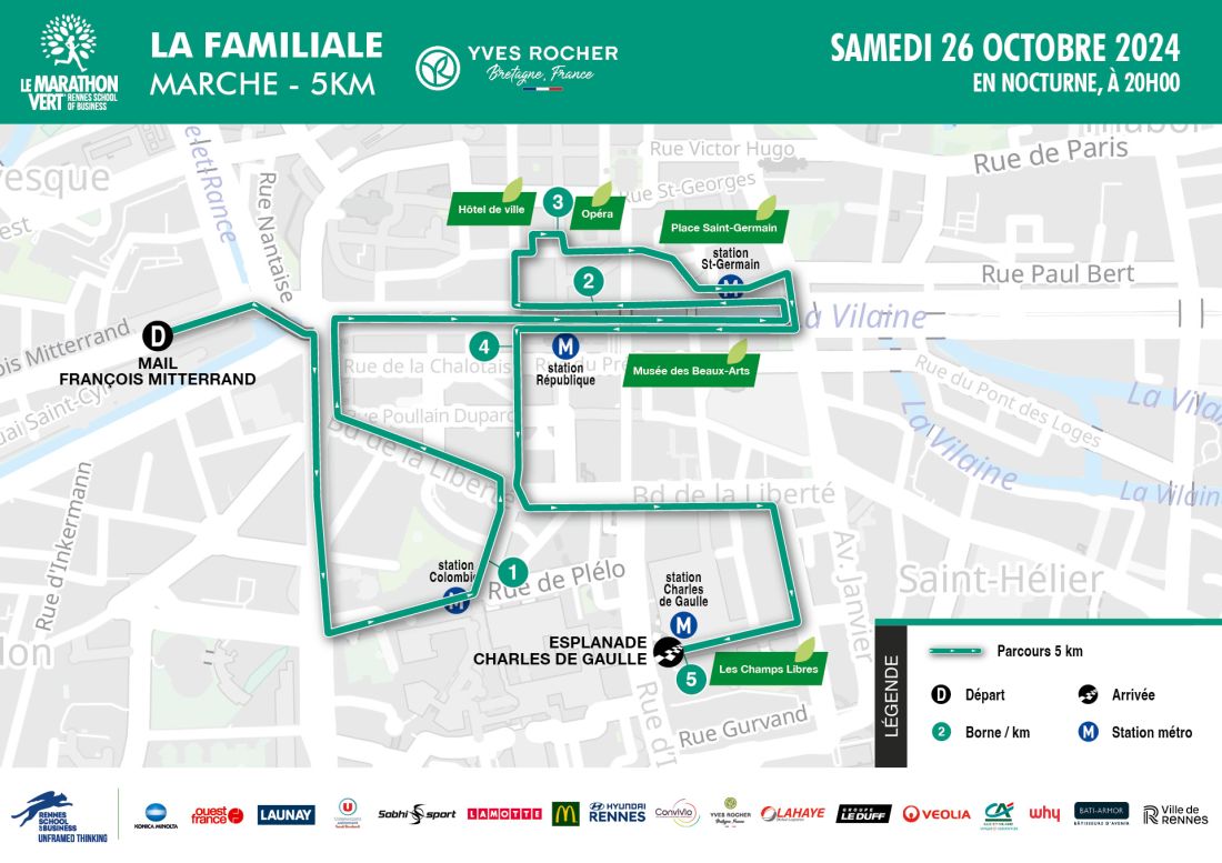 Parcours Familiale Yves Rocher 5km 2024