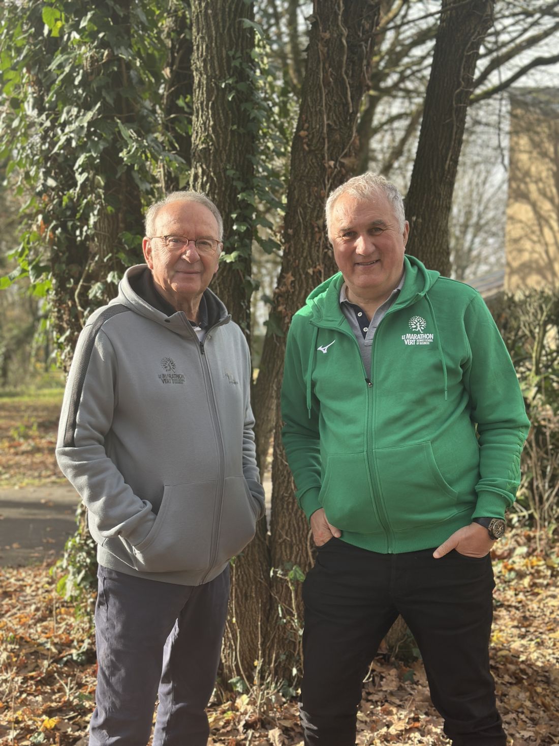 Daniel Jeulin, fondateur du Marathon Vert de Rennes et Lo&iuml;c Gallerand, pr&eacute;sident du Groupe Interaction